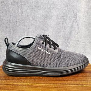 Cole Haan GrandSport Journey Shoes Men's 11 M Gray Black Knit Lace Up Sneakers
